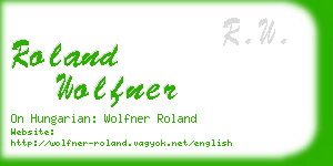 roland wolfner business card